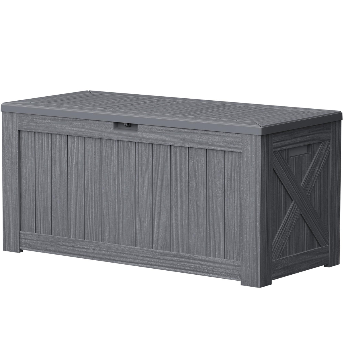 Devoko 120 Gallon Deck Box Resin Outdoor Storage Box Waterproof
