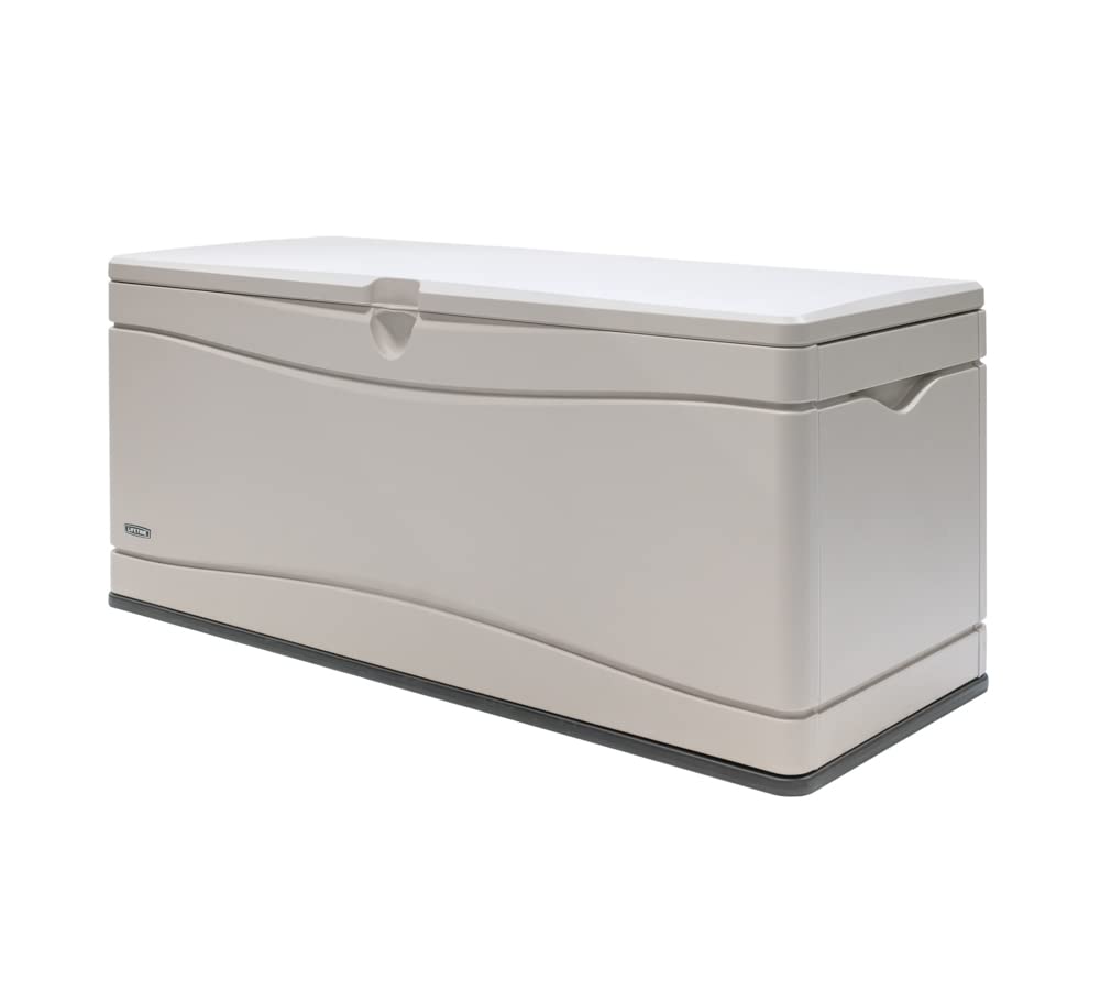 LIFETIME 60012 Extra Large Deck Box, 130 Gallon, Desert Sand/Brown
