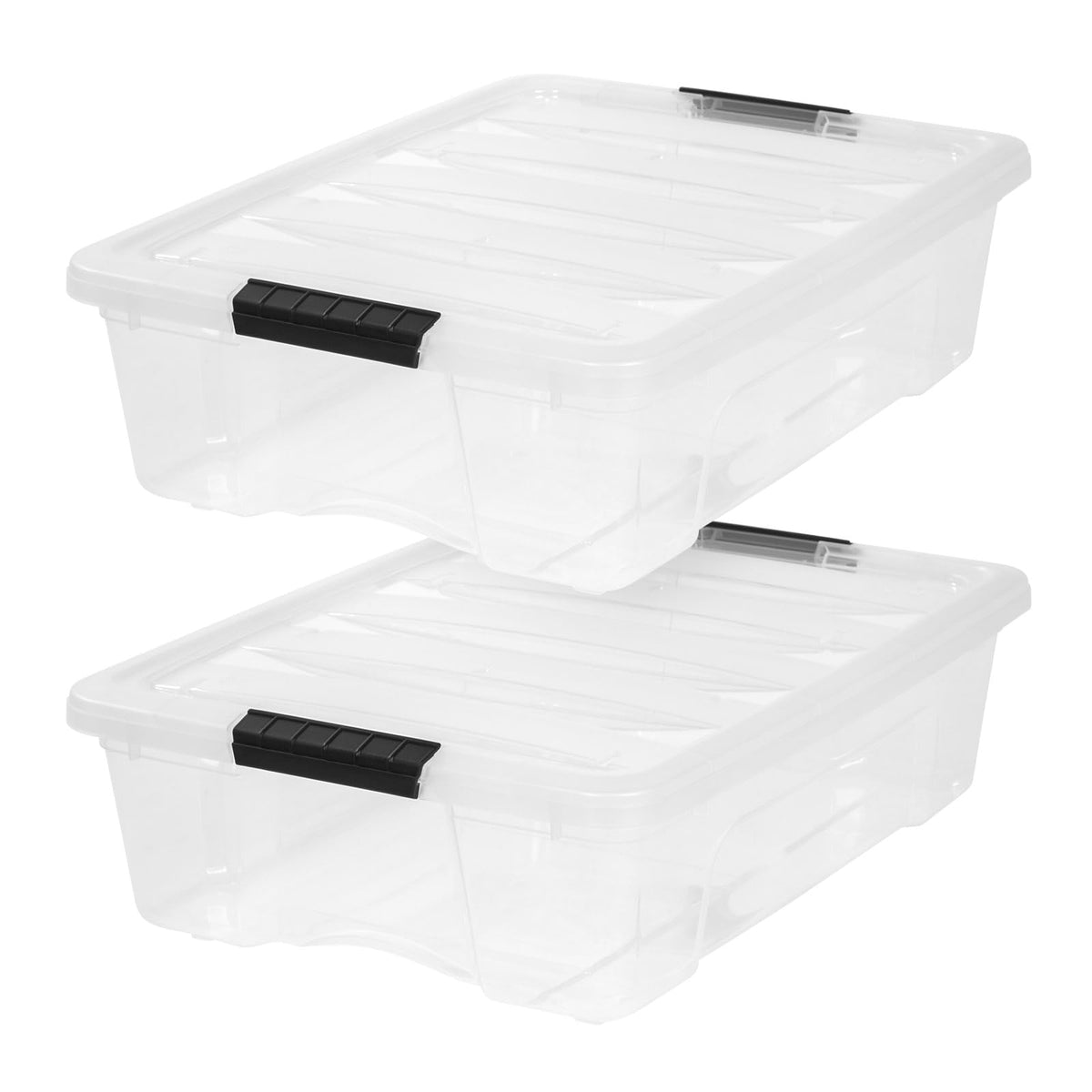 IRIS USA 4-Pack 72 Quart Storage Bins with Lids, Clear