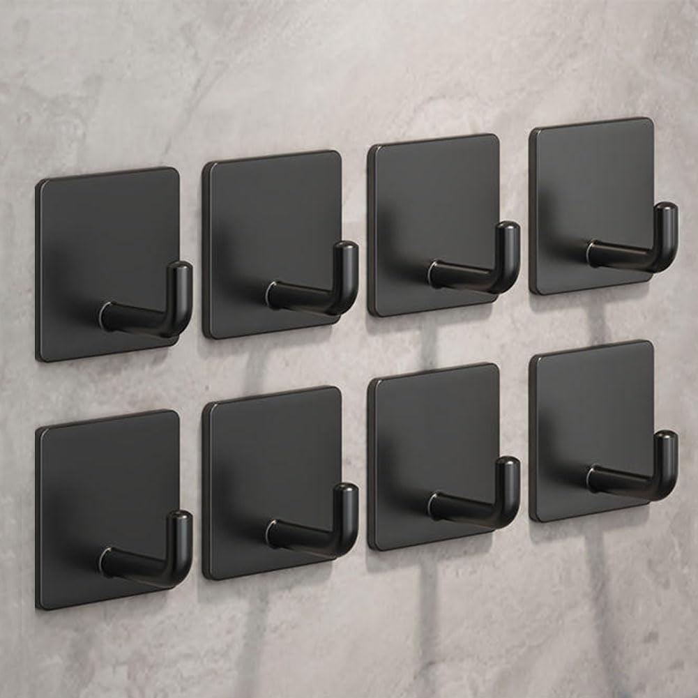 Adhesive Wall Hooks for Hanging, Self Adhesive Sticky Hooks for Bathroom