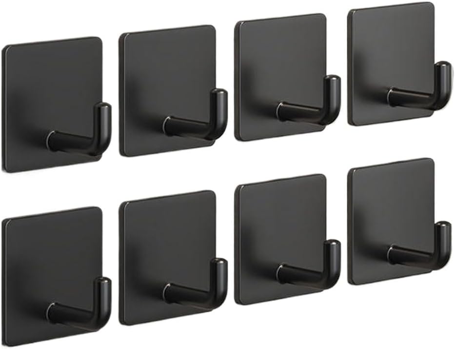 Adhesive Wall Hooks for Hanging, Self Adhesive Sticky Hooks for Bathroom