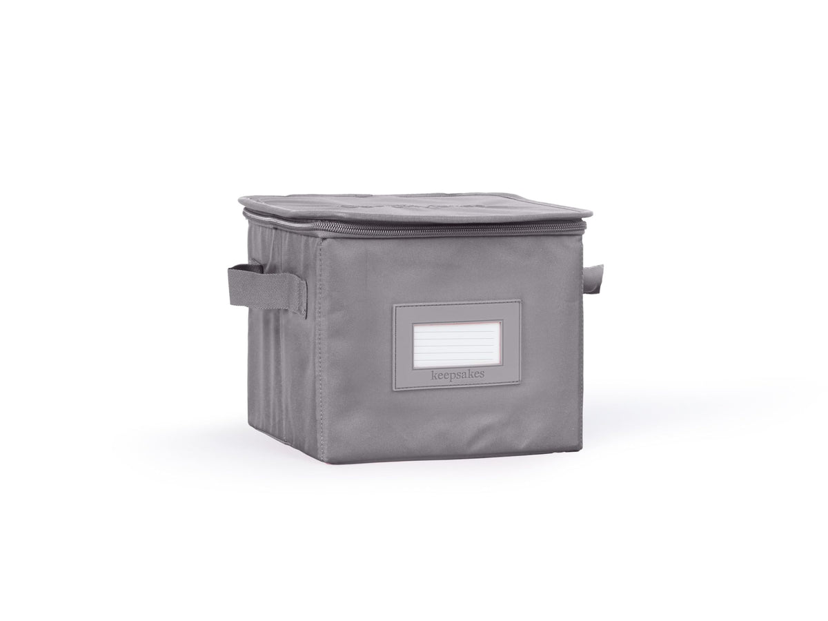 Covermates Dish Storage Box Set, 8"W x 8"D x 7"H, Red Heather