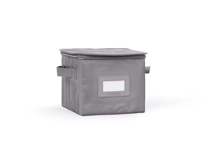 Covermates Dish Storage Box Set, 8"W x 8"D x 7"H, Red Heather
