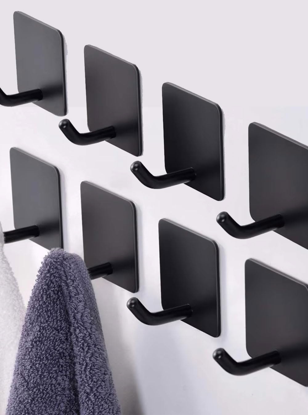 Adhesive Wall Hooks for Hanging, Self Adhesive Sticky Hooks for Bathroom