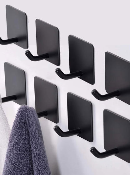 Adhesive Wall Hooks for Hanging, Self Adhesive Sticky Hooks for Bathroom