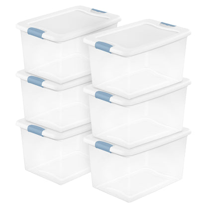 Sterilite Latching Box with Lids for Home and Office, 64 Quart, 4-Pack