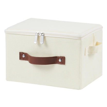 Storage Bins with Zipper Lids Decorative Lidded Baskets Boxes