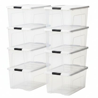 IRIS USA 6-Pack 72 Quart Storage Bins with Lids, Clear