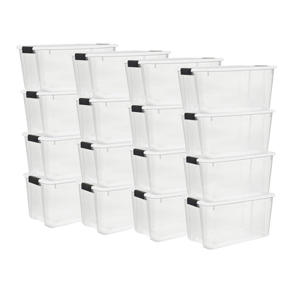 Sterilite Ultra Latch Box with Lids for Home and Office, 18 Quart, 6-Pack