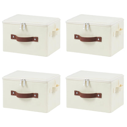 Storage Bins with Zipper Lids Decorative Lidded Baskets Boxes