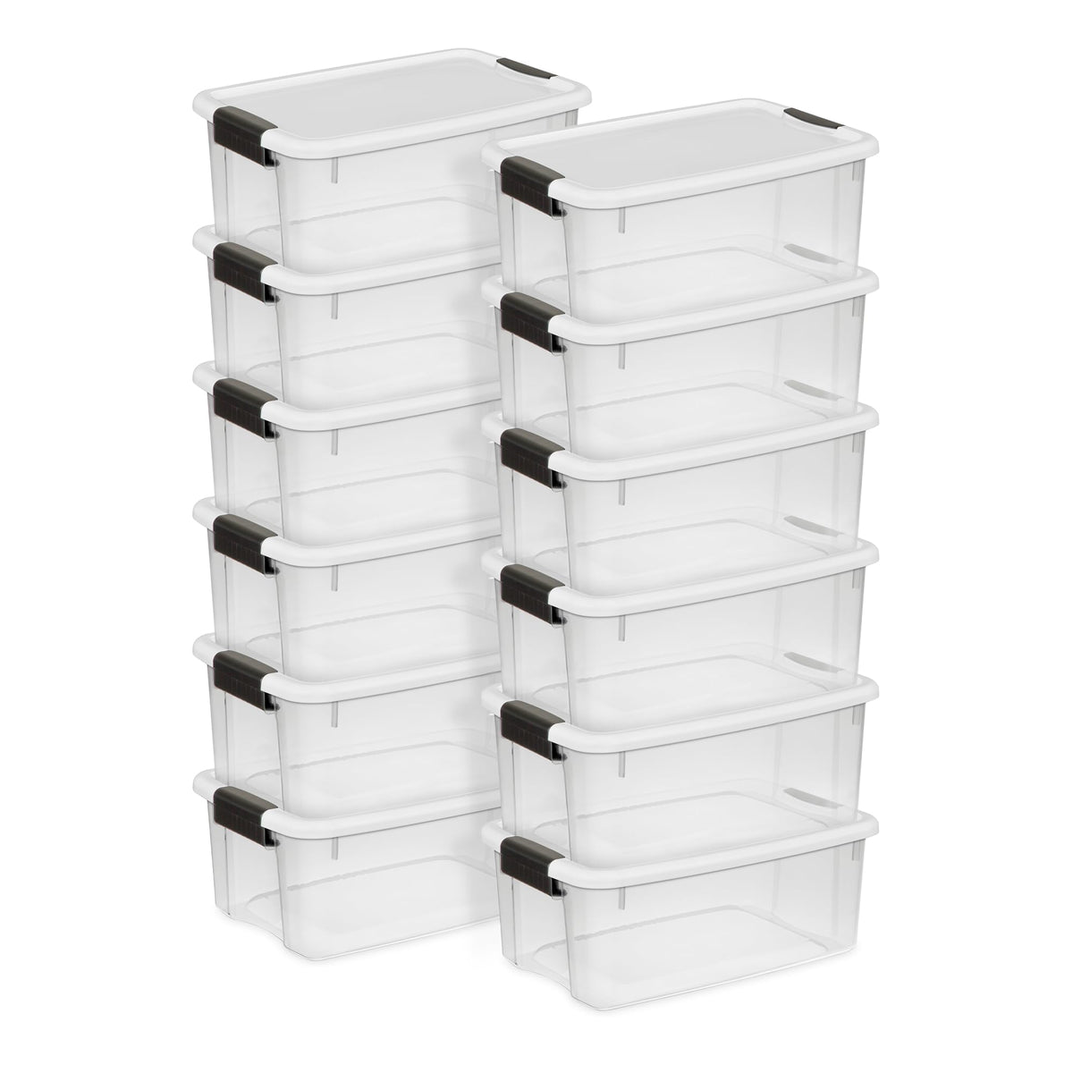 Sterilite Ultra Latch Box with Lids for Home and Office, 18 Quart, 6-Pack