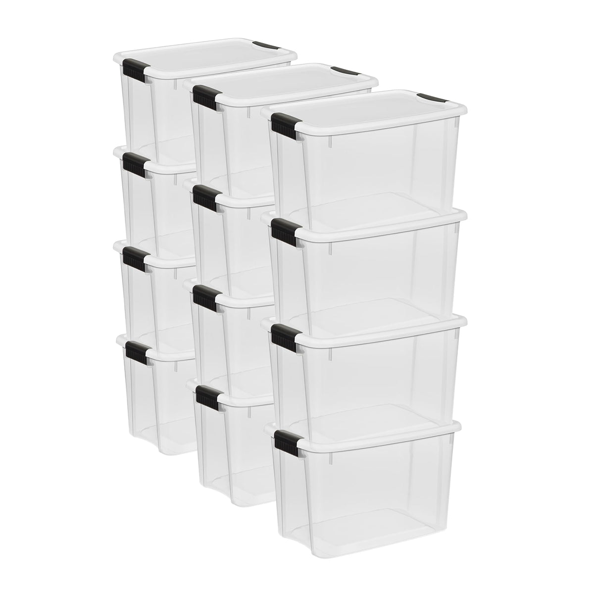 Sterilite Ultra Latch Box with Lids for Home and Office, 70 Quart, 4-Pack