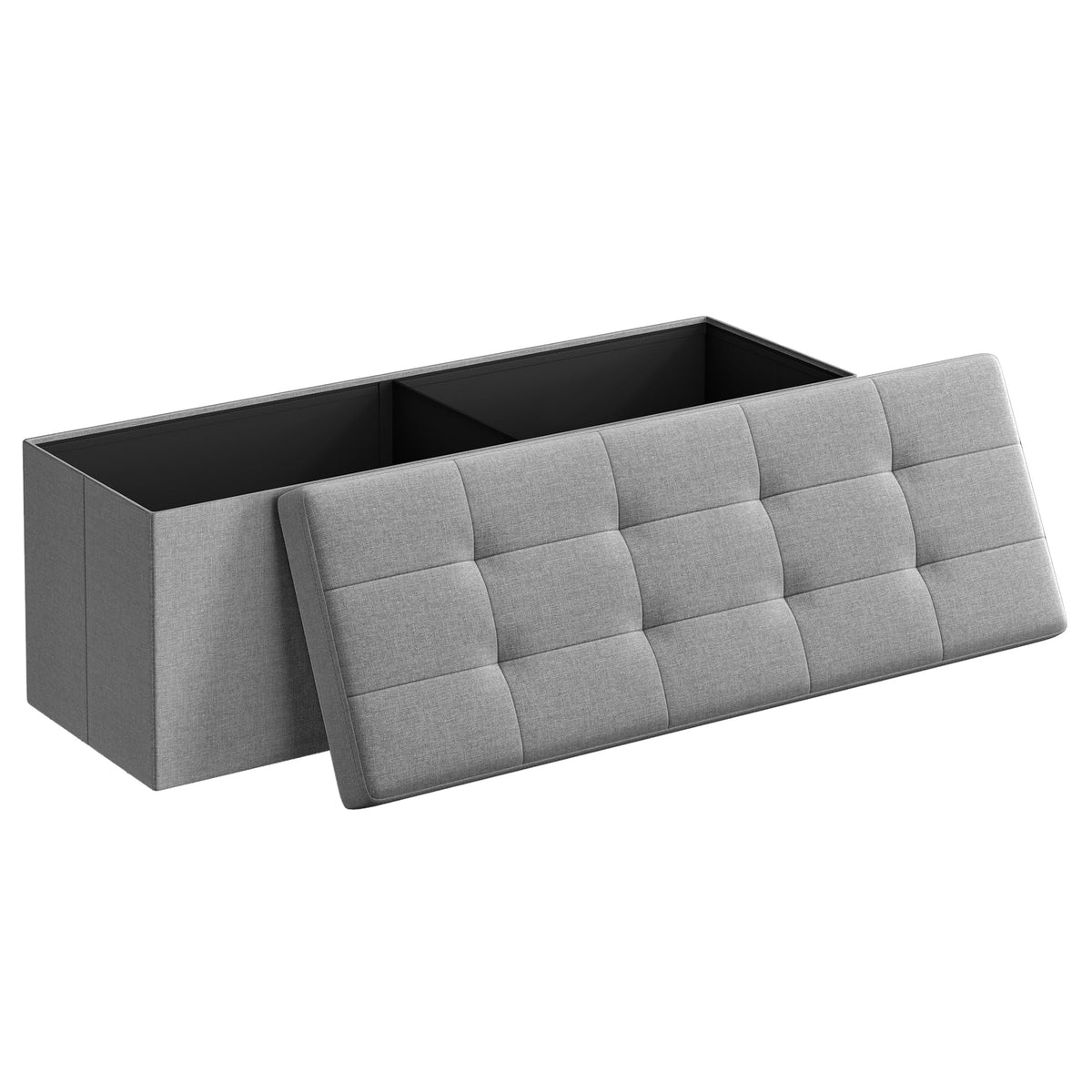 SONGMICS 30 Inches Folding Storage Ottoman Bench, Load 660 lb