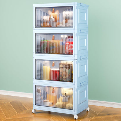 Wise Oannes Closet Organizers and storage with Wheels, 23QT White