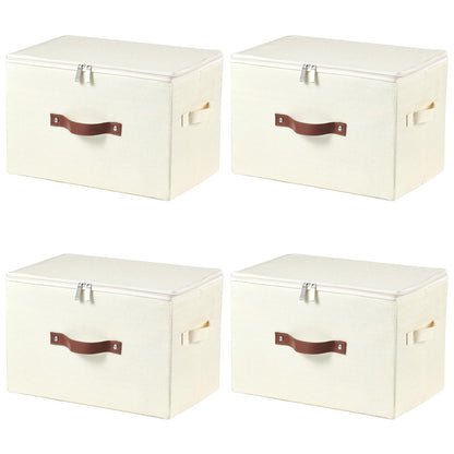 Storage Bins with Zipper Lids Decorative Lidded Baskets Boxes