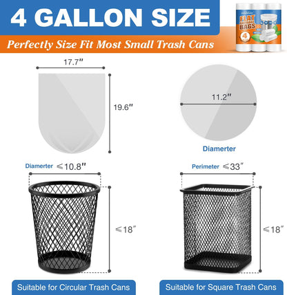 Small Trash Bags 4 Gallon 105 Count Small Garbage Bags for Bedroom
