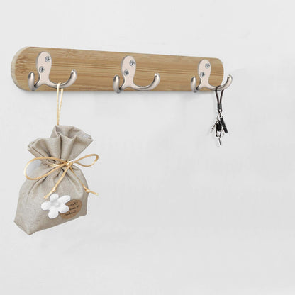 IBosins 8 Pack Silvery Double Prong Coat Hooks Wall Mounted with 16 Screws