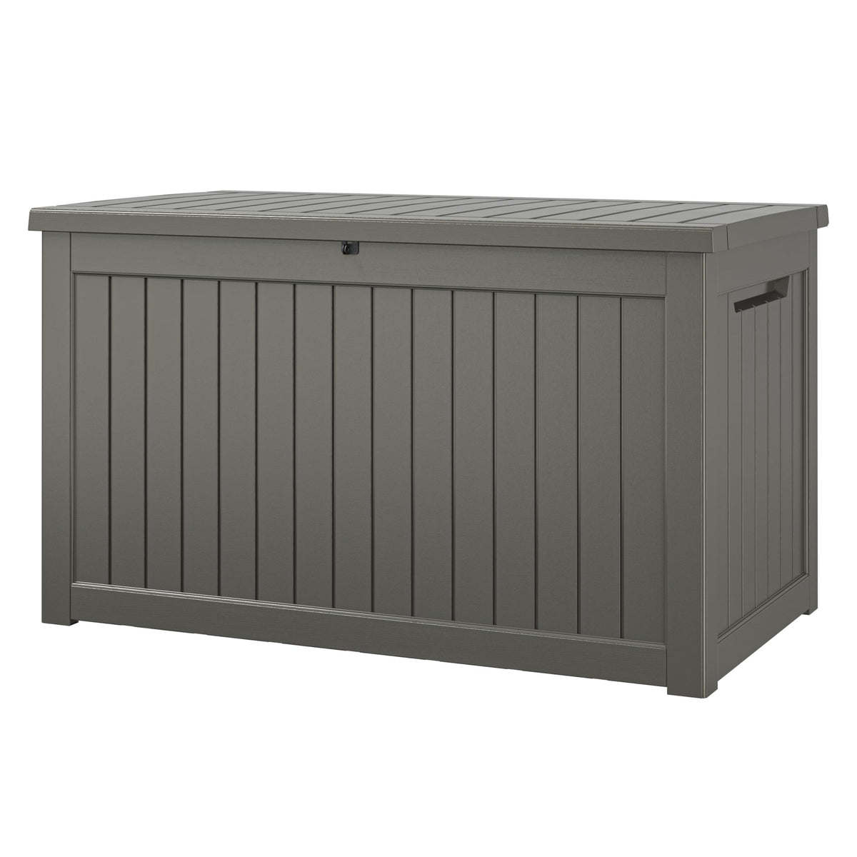 33 Gal Outdoor Storage Box Waterproof Lockable,Deck Box, Charcoal Black