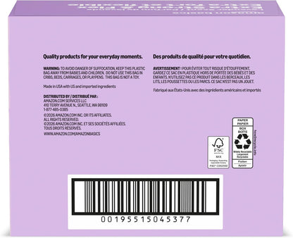 Amazon Basics Ultra-Force Tall Kitchen Drawstring Trash Bags, Lavender Scented, 13 Gallon, 80 Count, Pack of 1, Packaging May Vary