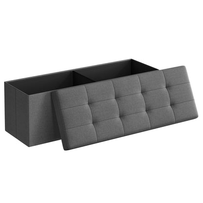 SONGMICS 30 Inches Folding Storage Ottoman Bench, Load 660 lb