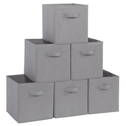 STORAGE MANIAC Storage Cubes, 11 Inch 6 Pack Collapsible Fabric Shelf Bins