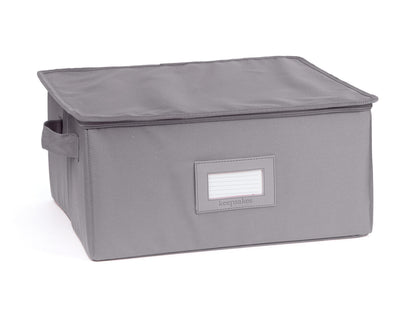 Covermates Dish Storage Box Set, 8"W x 8"D x 7"H, Red Heather