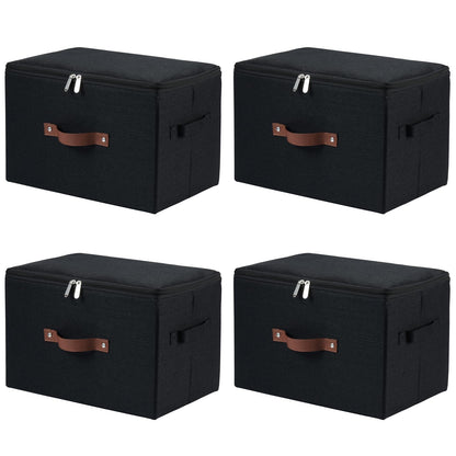 Storage Bins with Zipper Lids Decorative Lidded Baskets Boxes