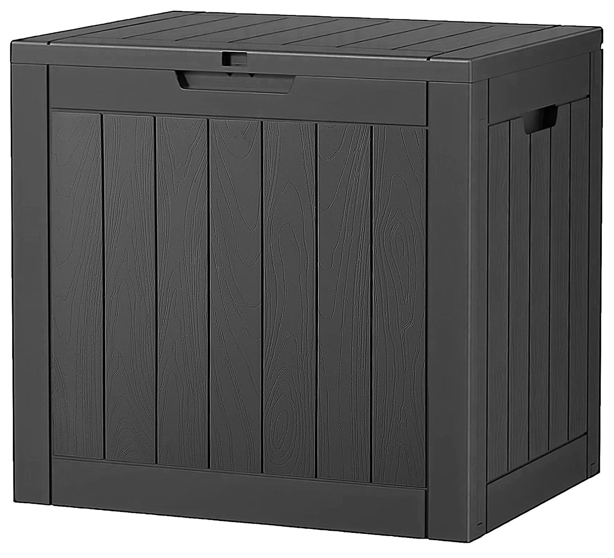 33 Gal Outdoor Storage Box Waterproof Lockable,Deck Box, Charcoal Black