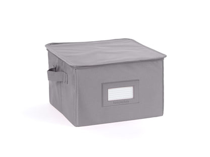 Covermates Dish Storage Box Set, 8"W x 8"D x 7"H, Red Heather