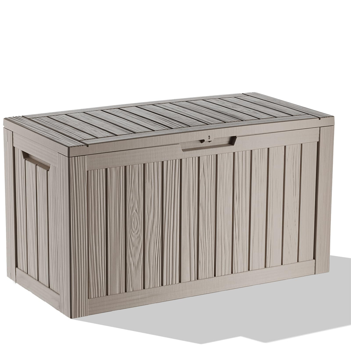 DRATO 135 Gallon Deck Boxes Outdoor Waterproof Storage Box with Wheels