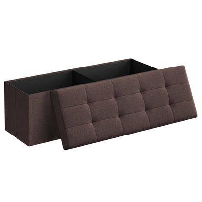 SONGMICS 30 Inches Folding Storage Ottoman Bench, Load 660 lb