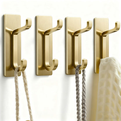 pickpiff 13LB Strong Stick-on Hooks for Coat & Towel, White 4 Pack