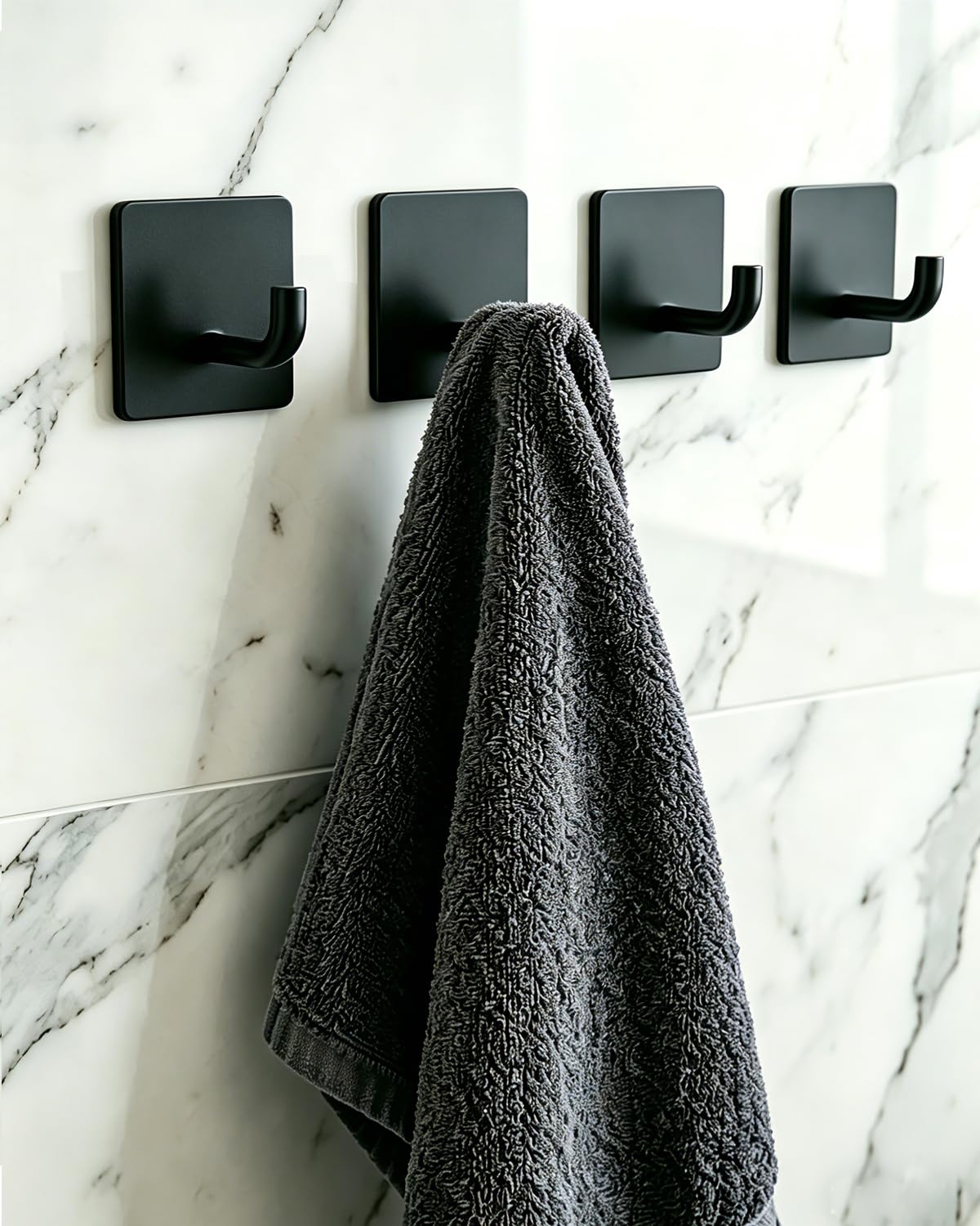 Adhesive Wall Hooks for Hanging, Self Adhesive Sticky Hooks for Bathroom