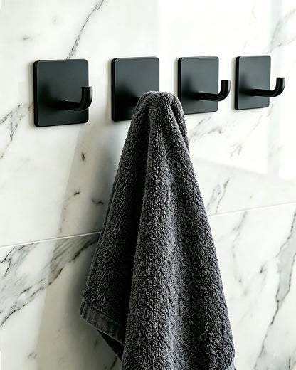 Adhesive Wall Hooks for Hanging, Self Adhesive Sticky Hooks for Bathroom