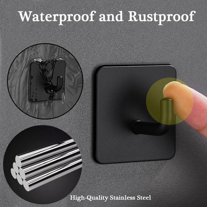 Adhesive Wall Hooks for Hanging, Self Adhesive Sticky Hooks for Bathroom