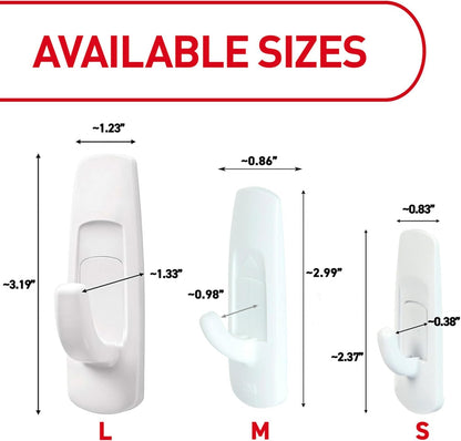 Command Medium White Hooks, 9 Hooks, 12 Strips