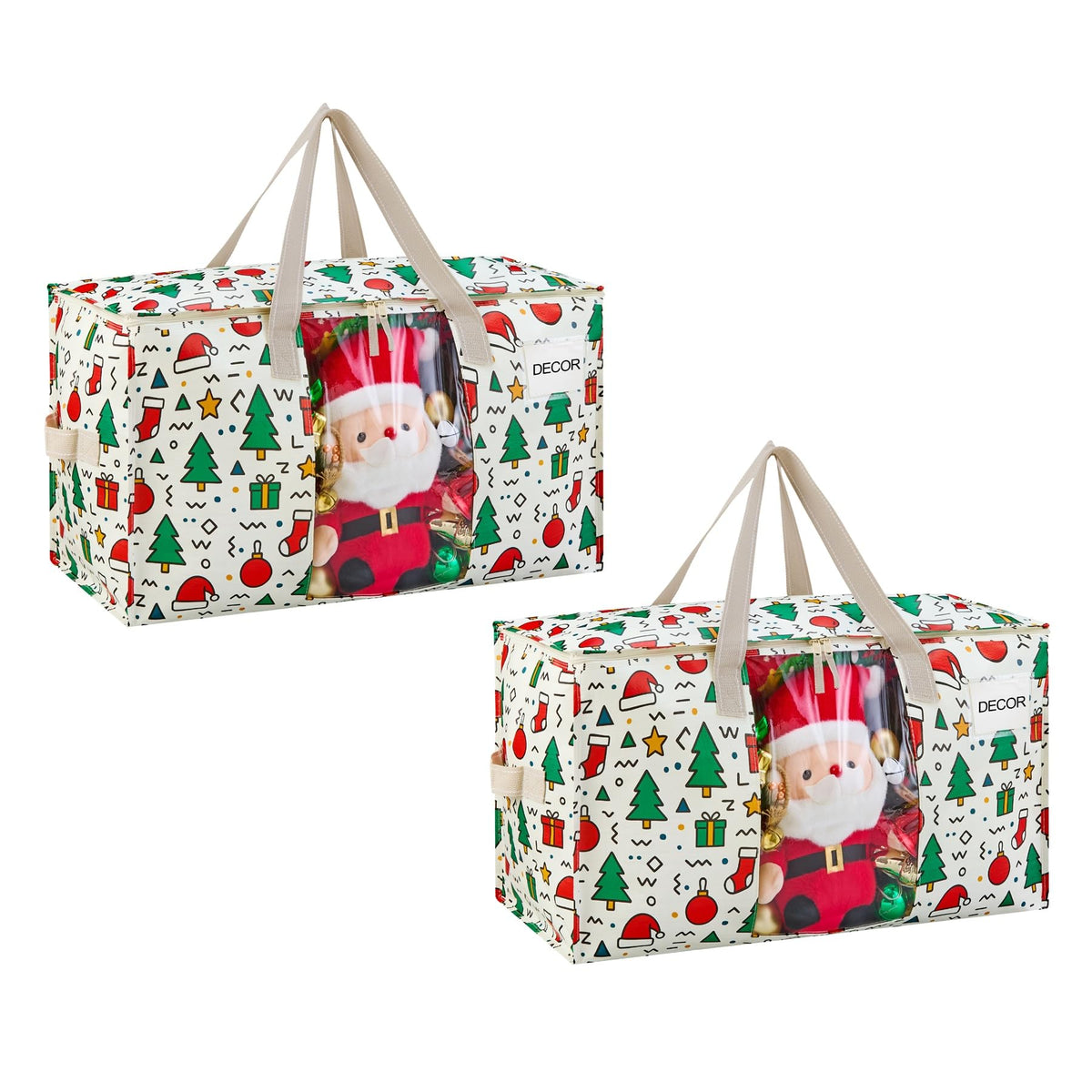 VENO Moving Bags, Storage Bags, Wide Open Top, Clear, 4 Pack