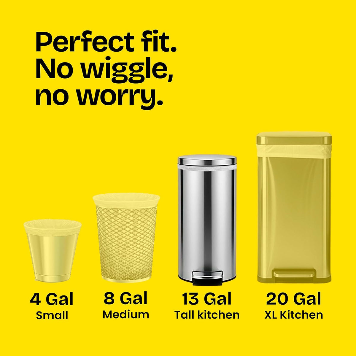 Glad ForceFlex Tall Kitchen Trash Bags, 13 Gallon, Gain Lavender, 40 Count (Package May Vary)