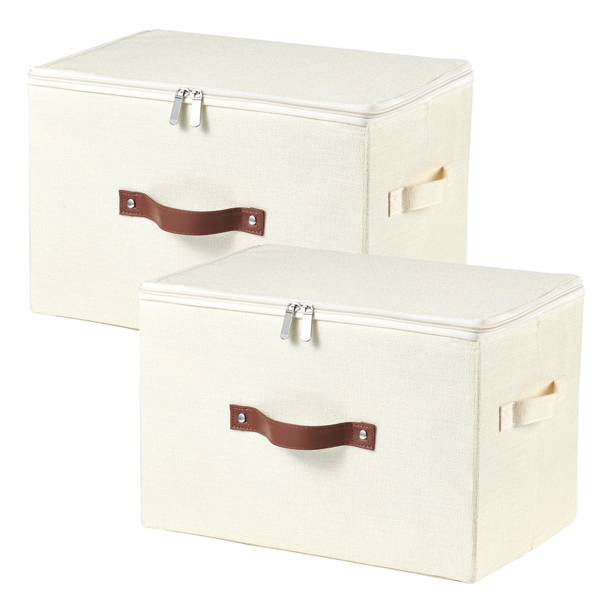 Storage Bins with Zipper Lids Decorative Lidded Baskets Boxes