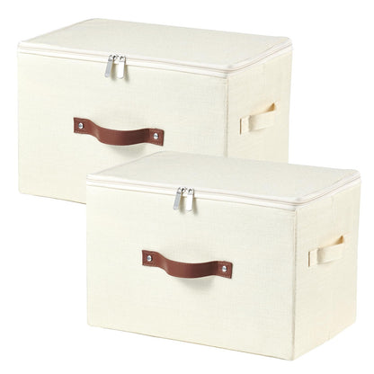 Storage Bins with Zipper Lids Decorative Lidded Baskets Boxes