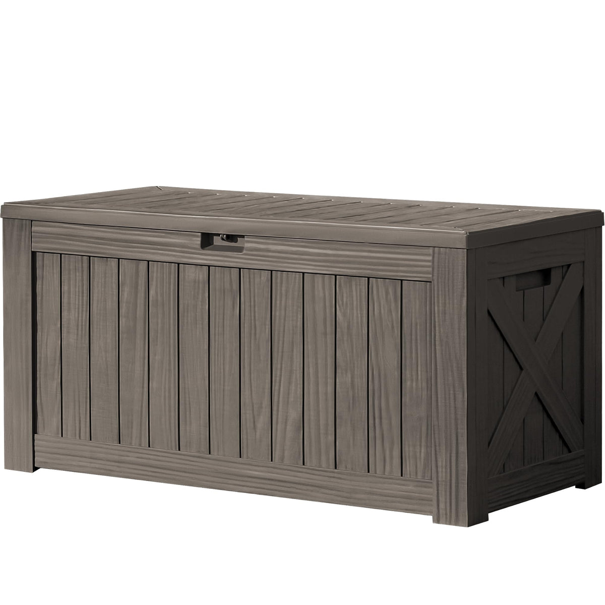 Devoko 120 Gallon Deck Box Resin Outdoor Storage Box Waterproof