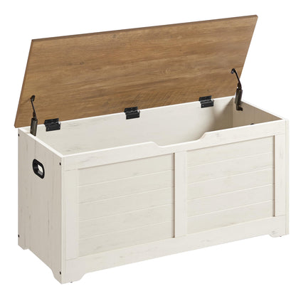 VASAGLE Storage Chest, 39.4 Inches Width Bench with 2 Safety Hinges