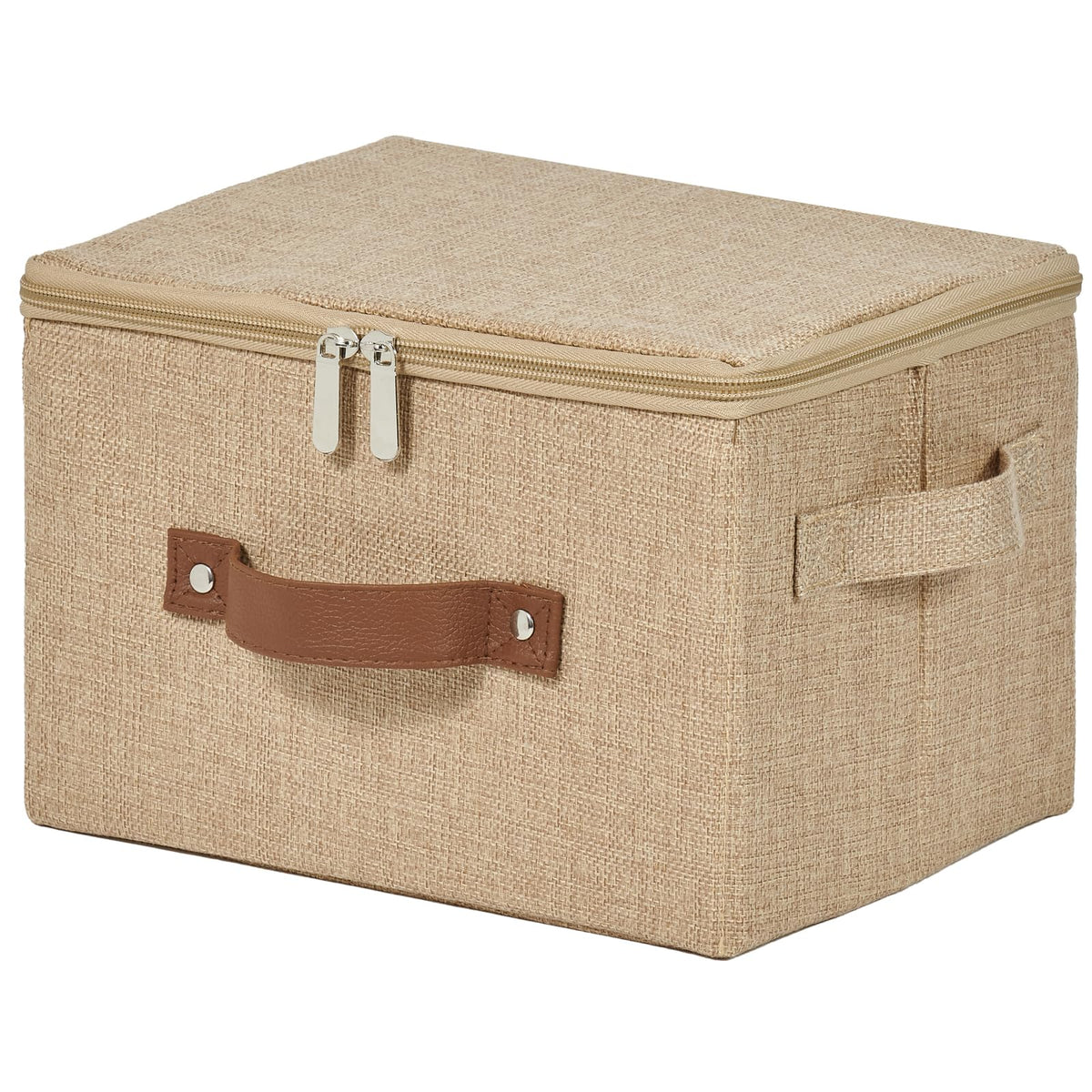 Storage Bins with Zipper Lids Decorative Lidded Baskets Boxes