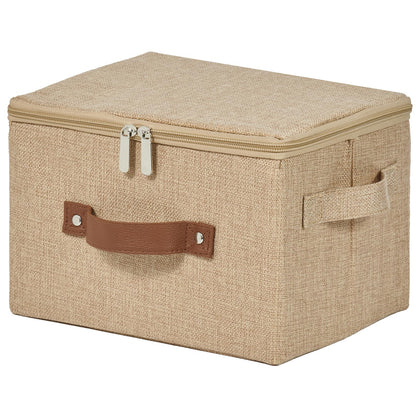 Storage Bins with Zipper Lids Decorative Lidded Baskets Boxes