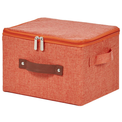Storage Bins with Zipper Lids Decorative Lidded Baskets Boxes