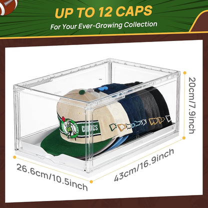 Vtopmart 2 Pack Stackable Baseball Caps Organizer, Each Holds 12 Hats