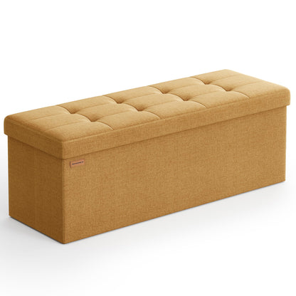 SONGMICS 30 Inches Folding Storage Ottoman Bench, Load 660 lb