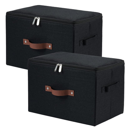 Storage Bins with Zipper Lids Decorative Lidded Baskets Boxes