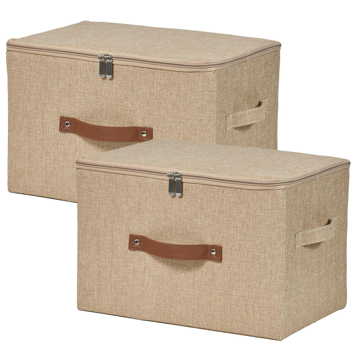 Storage Bins with Zipper Lids Decorative Lidded Baskets Boxes