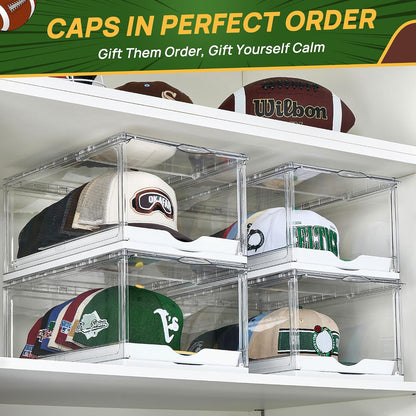 Vtopmart 2 Pack Stackable Baseball Caps Organizer, Each Holds 12 Hats